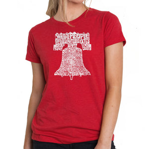Liberty Bell - Women's Premium Blend Word Art T-Shirt