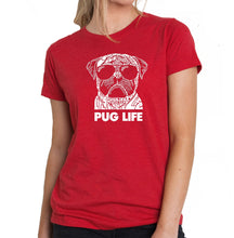 Load image into Gallery viewer, Pug Life - Women&#39;s Premium Blend Word Art T-Shirt