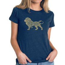 Load image into Gallery viewer, Lion - Women&#39;s Premium Blend Word Art T-Shirt