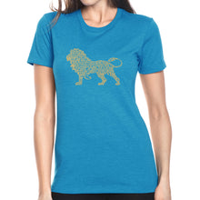 Load image into Gallery viewer, Lion - Women&#39;s Premium Blend Word Art T-Shirt
