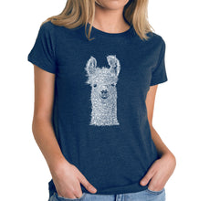 Load image into Gallery viewer, Llama - Women&#39;s Premium Blend Word Art T-Shirt