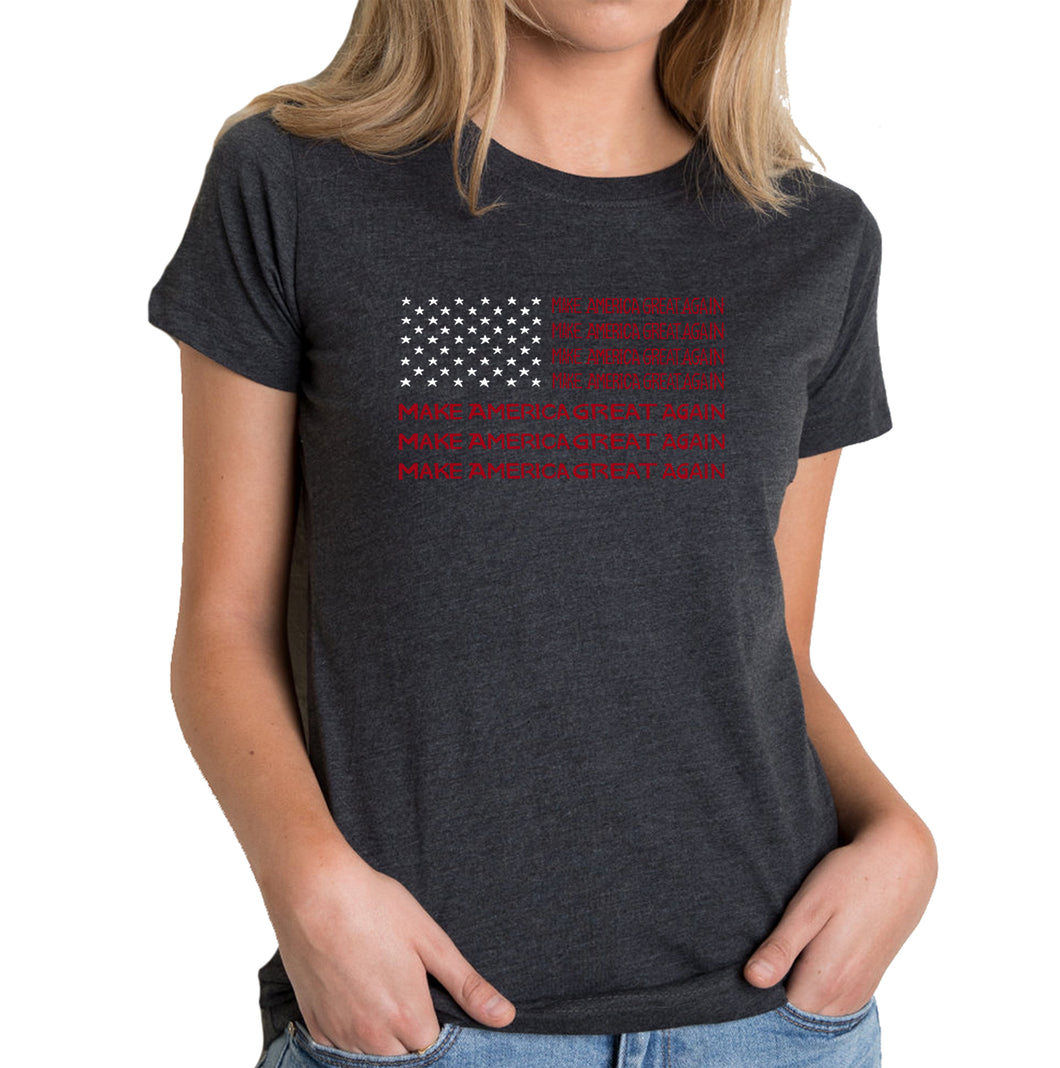 Maga Flag - Women's Premium Blend Word Art T-Shirt