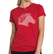 Load image into Gallery viewer, Horse Mane - Women&#39;s Premium Blend Word Art T-Shirt