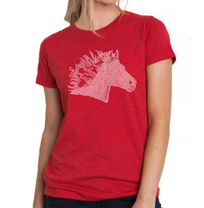 Horse Mane - Women's Premium Blend Word Art T-Shirt