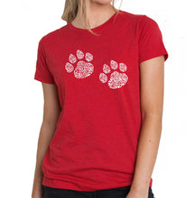 Load image into Gallery viewer, Meow Cat Prints - Women&#39;s Premium Blend Word Art T-Shirt