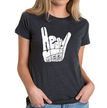 Load image into Gallery viewer, Heavy Metal - Women&#39;s Premium Blend Word Art T-Shirt