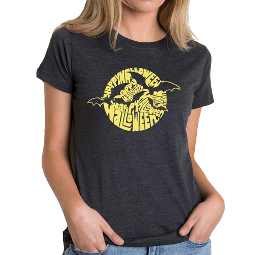 Halloween Bats  - Women's Premium Blend Word Art T-Shirt