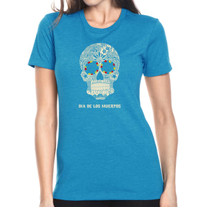 Dia De Los Muertos - Women's Premium Blend Word Art T-Shirt