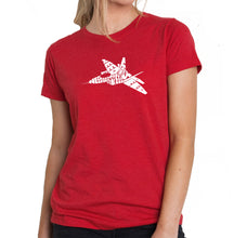 Load image into Gallery viewer, FIGHTER JET NEED FOR SPEED - Women&#39;s Premium Blend Word Art T-Shirt