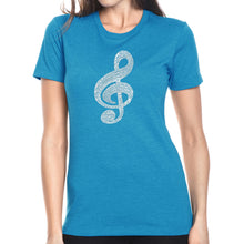 Load image into Gallery viewer, Music Note - Women&#39;s Premium Blend Word Art T-Shirt