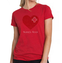 Load image into Gallery viewer, Nurses Rock - Women&#39;s Premium Blend Word Art T-Shirt
