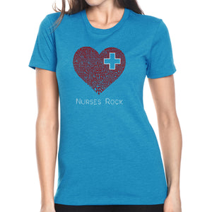 Nurses Rock - Women's Premium Blend Word Art T-Shirt
