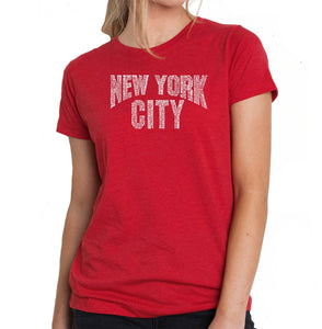 NYC NEIGHBORHOODS - Women's Premium Blend Word Art T-Shirt