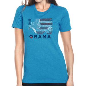 OBAMA AMERICA THE BEAUTIFUL - Women's Premium Blend Word Art T-Shirt