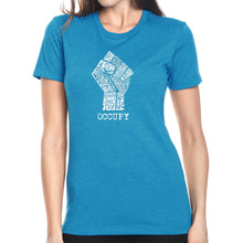 Load image into Gallery viewer, OCCUPY FIGHT THE POWER - Women&#39;s Premium Blend Word Art T-Shirt