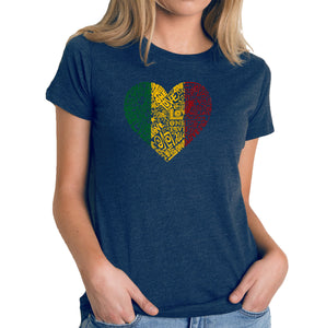 One Love Heart - Women's Premium Blend Word Art T-Shirt