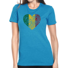 Load image into Gallery viewer, One Love Heart - Women&#39;s Premium Blend Word Art T-Shirt