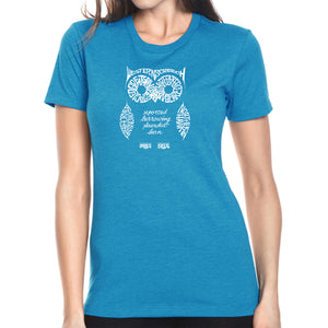 Owl - Women's Premium Blend Word Art T-Shirt