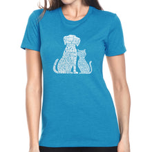Load image into Gallery viewer, Dogs and Cats  - Women&#39;s Premium Blend Word Art T-Shirt