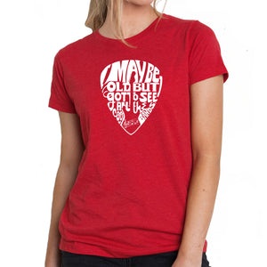 Guitar Pick  - Women's Premium Blend Word Art T-Shirt