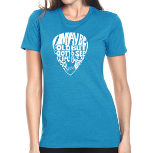 Guitar Pick  - Women's Premium Blend Word Art T-Shirt