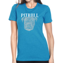 Load image into Gallery viewer, Pitbull Face - Women&#39;s Premium Blend Word Art T-Shirt