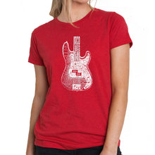 Load image into Gallery viewer, Bass Guitar  - Women&#39;s Premium Blend Word Art T-Shirt
