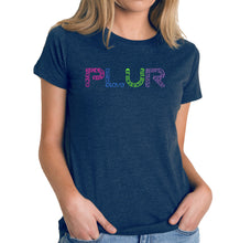 Load image into Gallery viewer, PLUR - Women&#39;s Premium Blend Word Art T-Shirt
