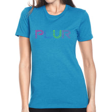 Load image into Gallery viewer, PLUR - Women&#39;s Premium Blend Word Art T-Shirt