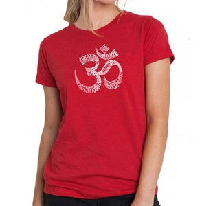 Poses OM - Women's Premium Blend Word Art T-Shirt
