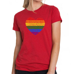 Pride Heart - Women's Premium Blend Word Art T-Shirt