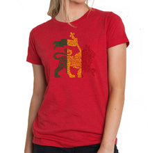 Load image into Gallery viewer, One Love Rasta Lion - Women&#39;s Premium Blend Word Art T-Shirt