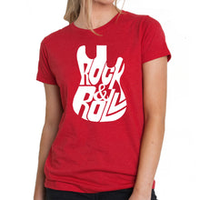 Load image into Gallery viewer, Rock And Roll Guitar - Women&#39;s Premium Blend Word Art T-Shirt