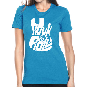 Rock And Roll Guitar - Women's Premium Blend Word Art T-Shirt