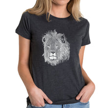 Load image into Gallery viewer, Lion  - Women&#39;s Premium Blend Word Art T-Shirt