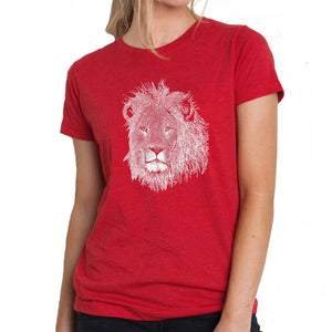 Lion  - Women's Premium Blend Word Art T-Shirt