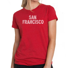 Load image into Gallery viewer, SAN FRANCISCO NEIGHBORHOODS - Women&#39;s Premium Blend Word Art T-Shirt