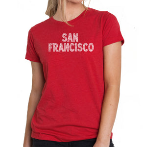 SAN FRANCISCO NEIGHBORHOODS - Women's Premium Blend Word Art T-Shirt