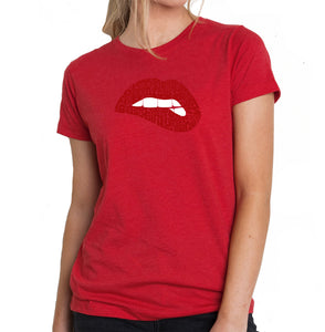 Savage Lips - Women's Premium Blend Word Art T-Shirt