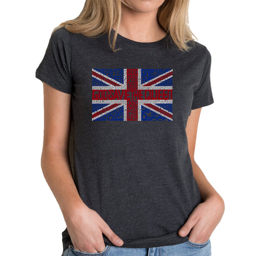 God Save The Queen - Women's Premium Blend Word Art T-Shirt