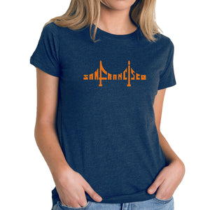 San Francisco Bridge  - Women's Premium Blend Word Art T-Shirt