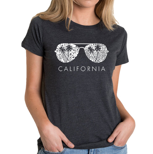 California Shades - Women's Premium Blend Word Art T-Shirt
