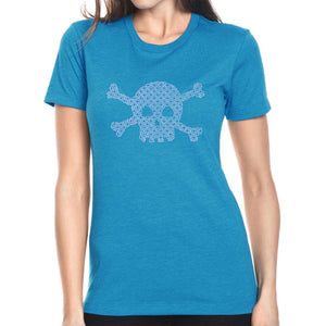 XOXO Skull  - Women's Premium Blend Word Art T-Shirt