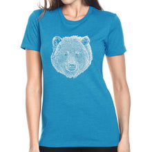 Load image into Gallery viewer, Bear Face  - Women&#39;s Premium Blend Word Art T-Shirt