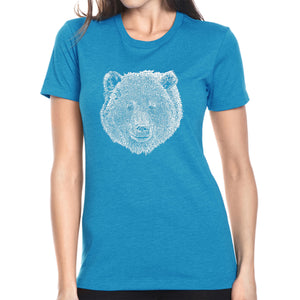 Bear Face  - Women's Premium Blend Word Art T-Shirt