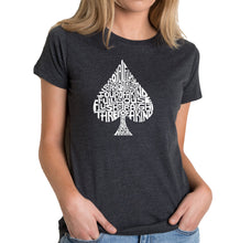 Load image into Gallery viewer, ORDER OF WINNING POKER HANDS - Women&#39;s Premium Blend Word Art T-Shirt