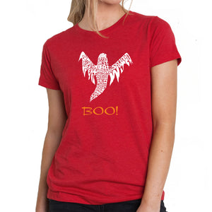 Halloween Ghost - Women's Premium Blend Word Art T-Shirt