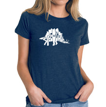 Load image into Gallery viewer, STEGOSAURUS - Women&#39;s Premium Blend Word Art T-Shirt