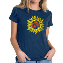Load image into Gallery viewer, Sunflower  - Women&#39;s Premium Blend Word Art T-Shirt