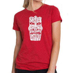 TIKI BIG KAHUNA - Women's Premium Blend Word Art T-Shirt
